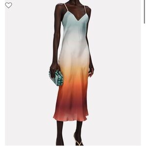 NWT $568 FE NOEL
Bella Ombré Satin Midi Slip Dress